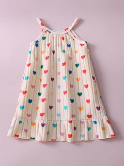 Hopscotch - Beige Printed Dress