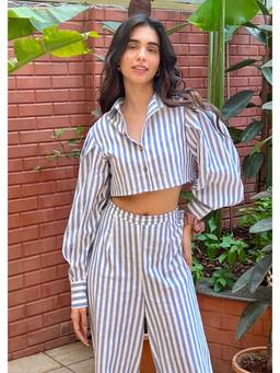 Shubh Shree Studio - Blue Stripes Shirt