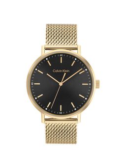 Calvin Klein - Modern Mesh Quartz Black Round Dial Mens Watch - 25200049
