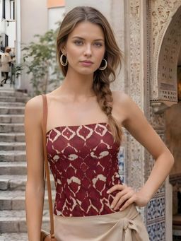 Don’t be basic - Brown Polyester Sleeveless Top