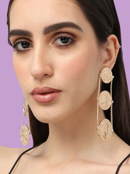 Sohi - Gold Plated Designer Party Drop Earring For Women