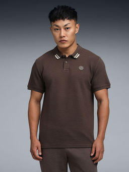 Puma - Wardrobe Ess Ottoman Men Brown Polo T-Shirt