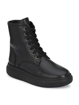 Delize - Women Black Derby Boots