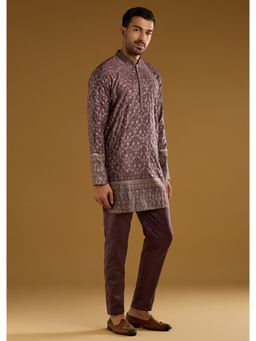 KALKI FASHION - Purple Silk Kurta with Pant