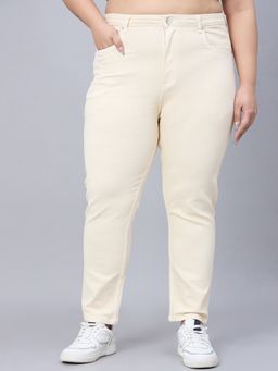 Style Quotient - Plus Size Black Cigarette Fit High Rise Jeans