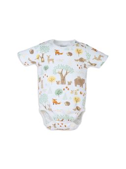 My Milestones - Boys White Printed Onesie