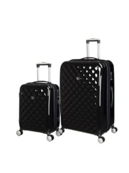 it luggage - Fashionista Glossy Black Set of 2 28-20 Inches Expandable Hardsided TSA Trolley