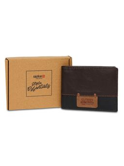 Spykar - Men Leather Colorblock Brown Wallet