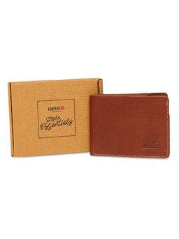 Spykar - Men Leather Solid Tan Wallet