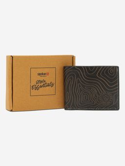 Spykar - Men Leather Printed Black Wallet