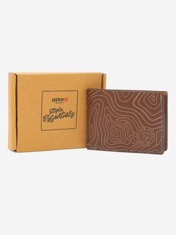 Spykar - Men Leather Printed Brown Wallet