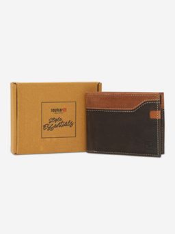 Spykar - Men Leather Colorblock Brown Wallet