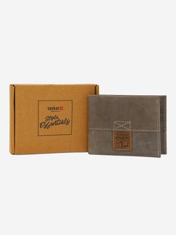 Spykar - Men Leather Solid Olive Wallet