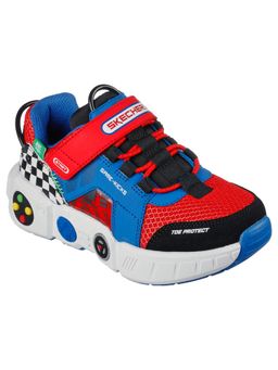 SKECHERS - Boys Gametronix Black Red Casual Shoes