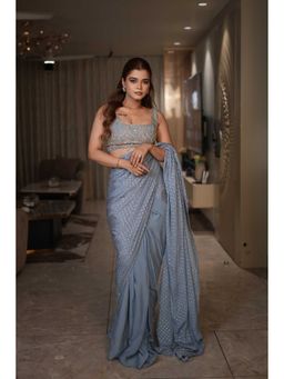 DIVYA SAMAL - Dewlight Pre-Draped Saree with Blouse