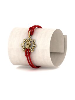 KuberBox - 18K Gold and Diamond Shree Sai Rakhi Cum Pendant