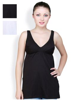 Floret - Pack Of 3 Long Length Camisoles - Multi-Color