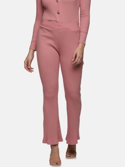 IS.U - Mauve Glow Rib Bootcut Pant