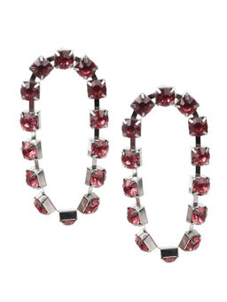 Odette - Women Pink Stone Dangler Earrings