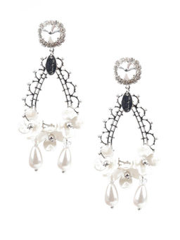Odette - Women Classy White Dangler Earrings