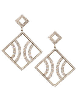 Odette - Women Sunshine Gold & White Dangler Earrings