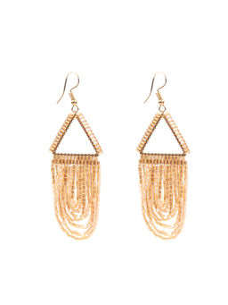 Odette - Women Golden Cutdana Dangler Earrings