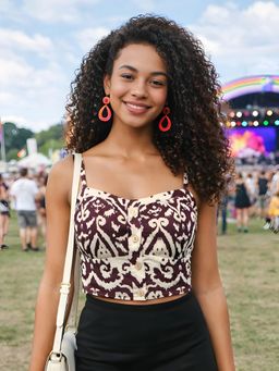 Don’t be basic - Brown Ethnic Motifs Top