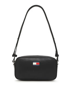 Tommy Hilfiger - Solid Black Pu Sling Bag