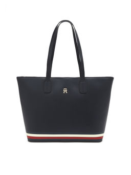Tommy Hilfiger - Striped Blue Pu Tote Bag