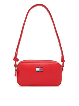 Tommy Hilfiger - Solid Red Pu Shoulder Bag