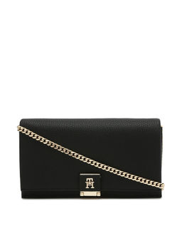 Tommy Hilfiger - Solid Black Pu Sling Bag