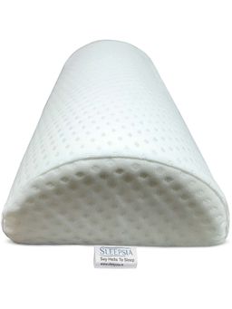 SLEEPSIA - Semi Roll Bolster Pillow For Lower Back Pain Relief - Knee- Leg And Back Support Pillow