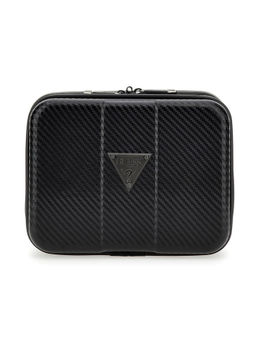 Guess - Black Textured Lustre Hard Side Cosmetic Case