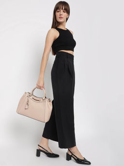 Guess - Light Beige Solid Emera Girlfriend Satchel Bag