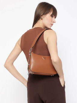 Guess - Cognac Solid Daryna Top Zip Handbag