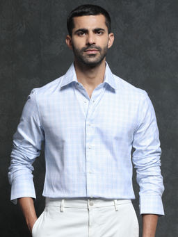 Rare Rabbit - Canis Blue Checks Shirt