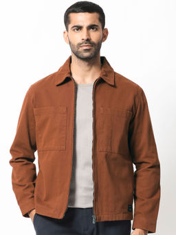 Rare Rabbit - Alfero Brown Solid Jacket