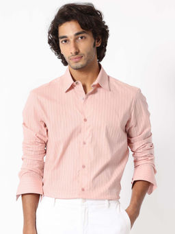 Rare Rabbit - Anemo Peach Stripes Shirt