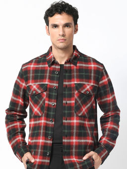 Rare Rabbit - Bardot Dark Red Checks Jacket