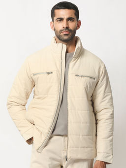 Rare Rabbit - Beylor Light Beige Solid Jacket