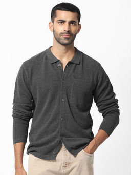 Rare Rabbit - Boise Grey Textured Shirt