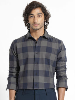 Rare Rabbit - Byre Navy Blue Checks Shirt