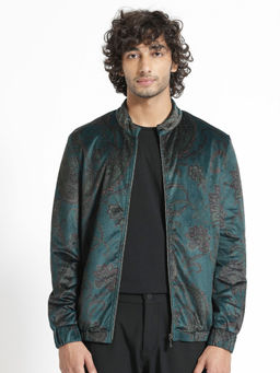 Rare Rabbit - Dalia Teal Printed Jacket