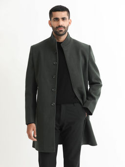 Rare Rabbit - Dune Green Solid Jacket