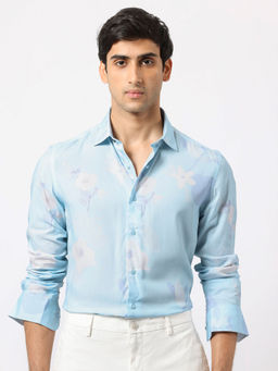 Rare Rabbit - Hanmer Blue Printed Shirt