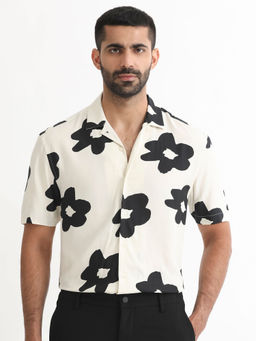 Rare Rabbit - Heming Beige Floral Shirt