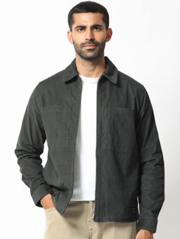 Rare Rabbit - Jilin Dark Grey Solid Jacket