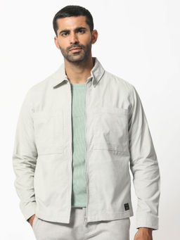 Rare Rabbit - Jilin Light Grey Solid Jacket