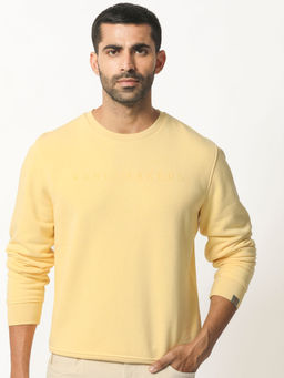 Rare Rabbit - Marko Yellow Graphic Print Sweatshirt