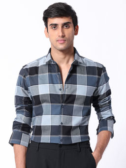 Rare Rabbit - Newton Blue Checks Shirt